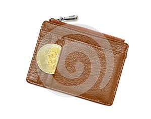 Bitcoin coin cripto currency in wallet