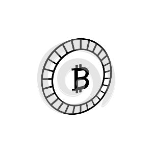 bitcoin, coin, crypto icon. Element of crypto currency icon for mobile concept and web apps. Outline bitcoin, coin, crypto icon