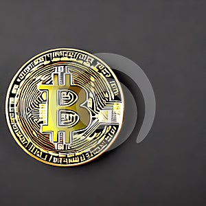 Bitcoin coin illustration. Concept e-commerce