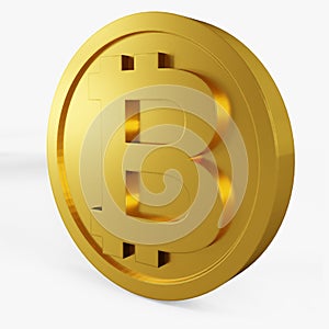 Bitcoin color 3D currency symbols