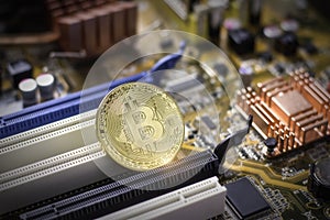 Bitcoin on the computer motherboard