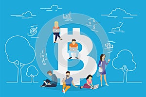 Bitcoin concept illustration photo