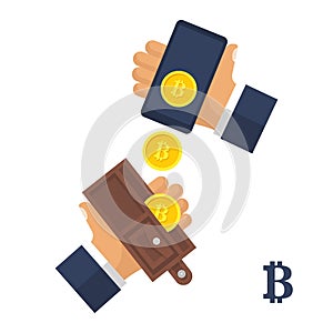 Bitcoin concept vector