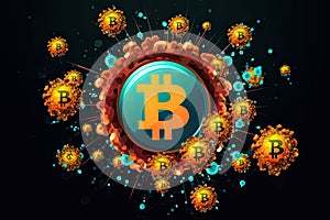 Bitcoin Conceptual Image Colourful