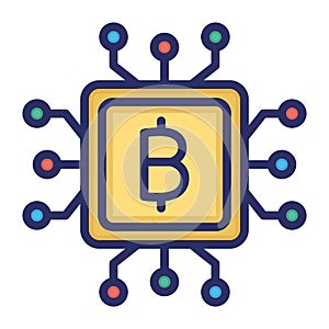 Bitcoin cpu, cpu mining, fpga mining, cpu fully editable vector icons