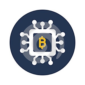 Bitcoin cpu, cpu mining, fpga mining, cpu fully editable vector icons