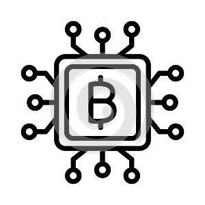 Bitcoin cpu, cpu mining, fpga mining, cpu fully editable vector icons