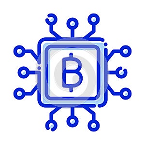 Bitcoin cpu, cpu mining, fpga mining, cpu fully editable vector icons