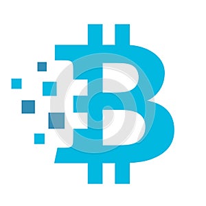 Bitcoin crash sign, crypto currency inflation symbol