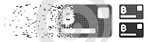 Bitcoin Credit Card Moving Pixel Icon