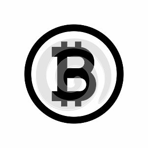 Bitcoin crypto currency. Bitcoin sign icon for internet money.