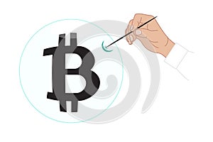 Bitcoin cryptocurrency bubble concept