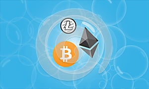 Bitcoin / Cryptocurrency Bubble Concept