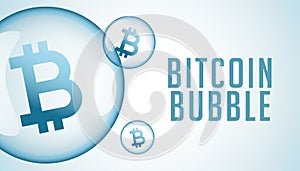 Bitcoin cryptocurrency bubble speculation concept background