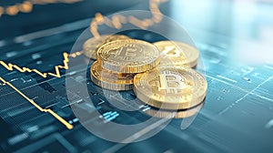 Bitcoin Cryptocurrency on a Chart