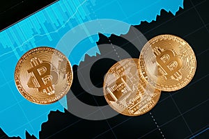Bitcoin Cryptocurrency Closeup