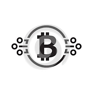 Bitcoin Cryptocurrency Icon.