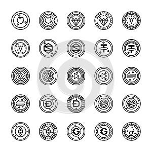 Bitcoin and Cryptocurrency Icons Pack