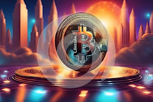 Bitcoin, virtual currency created in January 2009 photo