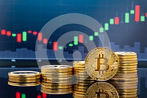 Bitcoin and cryptocurrency investing concept