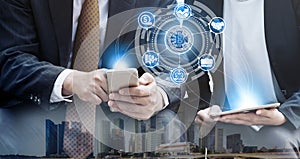 Bitcoin BTC and Cryptocurrency Trading Concept photo