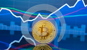 Bitcoin and cryptocurrency investing concept. photo
