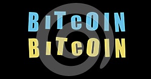 Bitcoin Cryptocurrency Market Abstract Animation of Bitcoin Crypto currency Futuristic Concept.