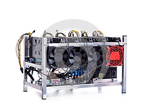 Bitcoin and cryptocurrency miner - a mining computer.