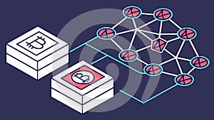 Bitcoin Cryptocurrency Network Concept, vector design Generative AI