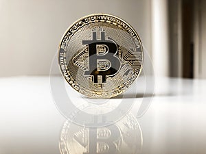 Bitcoin cryptocurrency physical coin