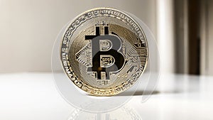 Bitcoin cryptocurrency physical coin