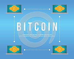 Bitcoin cryptocurrency style design collection