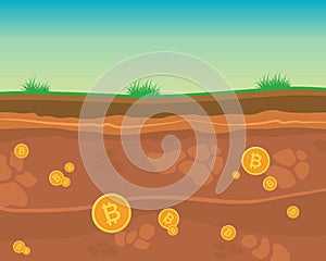 Bitcoin cryptocurrency style design collection