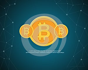 Bitcoin cryptocurrency style design collection