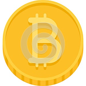 Bitcoin cryptocurrency vector icon, decentralized digital currency