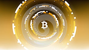 Bitcoin Cryptocurrency Vector Illustration Futuristic Design