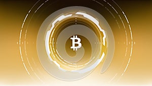 Bitcoin Cryptocurrency Vector Illustration Futuristic Design