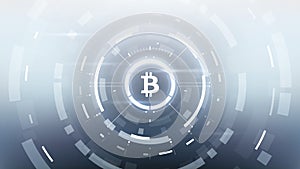 Bitcoin Cryptocurrency Vector Illustration Futuristic Design