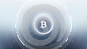 Bitcoin Cryptocurrency Vector Illustration Futuristic Design