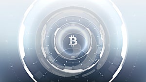 Bitcoin Cryptocurrency Vector Illustration Futuristic Design