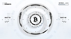 Bitcoin Cryptocurrency Vector Illustration Futuristic Design