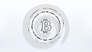 Bitcoin Cryptocurrency Vector Illustration Futuristic Design