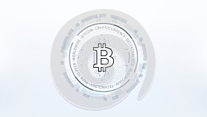 Bitcoin Cryptocurrency Vector Illustration Futuristic Design