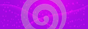 Bitcoin Cryptocurrency Website Header on Purple Pink  Gradient