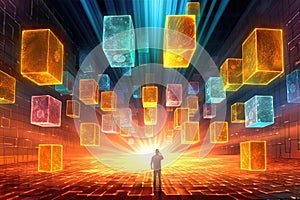 Bitcoin Cube of blockchain blocks