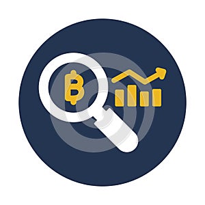 Bitcoin data analytics, blockchain analytics, blockchain data analysis, cryptocurrency analysis fully editable vector icons