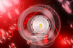 Bitcoin Diamond BCD bubble, crash down drop