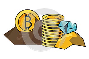 Bitcoin and diamonds mining