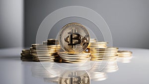 Bitcoin Digital Currency and Blockchain photo