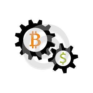 Bitcoin and dollar exchange